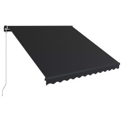 vidaXL Toldo retráctil manual gris antracita 300x250 cm