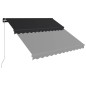 vidaXL Toldo retráctil manual gris antracita 300x250 cm vidaXL Toldo retráctil manual gris antracita 300x250 cm