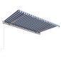 vidaXL Toldo automático retráctil azul y blanco 400x300 cm vidaXL Toldo automático retráctil azul y blanco 400x300 cm