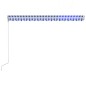 vidaXL Toldo automático retráctil azul y blanco 400x300 cm vidaXL Toldo automático retráctil azul y blanco 400x300 cm