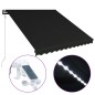 vidaXL Toldo retráctil LED y sensor de viento gris antracita 350x250cm vidaXL Toldo retráctil LED y sensor de viento gris antracita 350x250cm