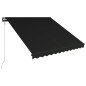 vidaXL Toldo retráctil LED y sensor de viento gris antracita 350x250cm vidaXL Toldo retráctil LED y sensor de viento gris antracita 350x250cm