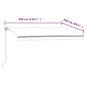 vidaXL Toldo automático retráctil azul y blanco 350x250 cm vidaXL Toldo automático retráctil azul y blanco 350x250 cm