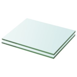 vidaXL Estantes 2 unidades panel de vidrio transparente 20x20 cm