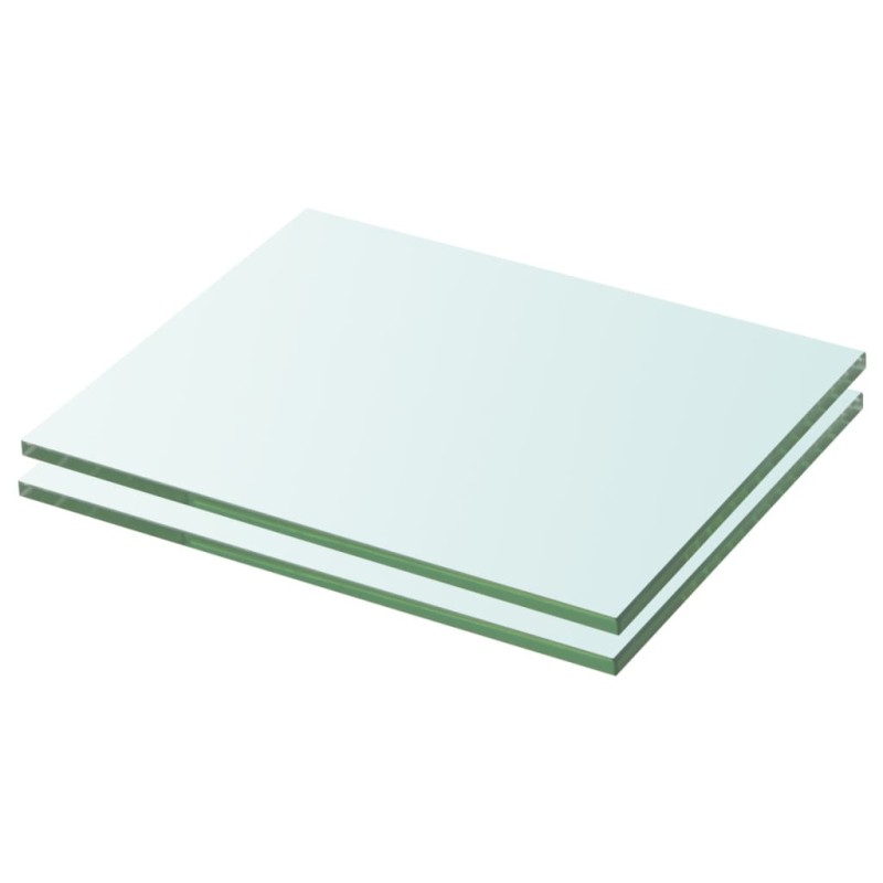 vidaXL Estantes 2 unidades panel de vidrio transparente 20x20 cm vidaXL Estantes 2 unidades panel de vidrio transparente 20x20 cm