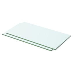 vidaXL Estantes 2 unidades panel de vidrio transparente 50x20 cm