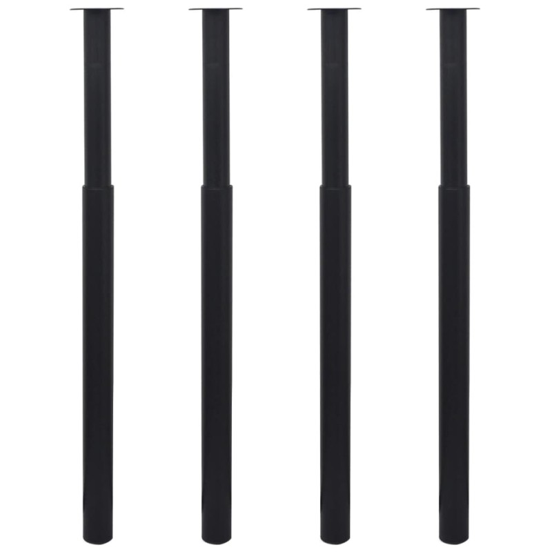 vidaXL Patas de mesa telescópicas 4 unidades negro 710 mm-1100 mm vidaXL Patas de mesa telescópicas 4 unidades negro 710 mm-1100 mm