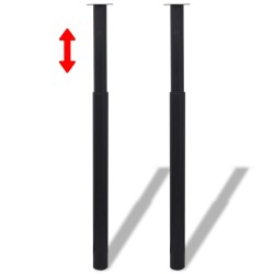 vidaXL Patas de mesa telescópicas 4 unidades negro 710 mm-1100 mm