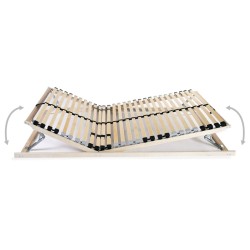 vidaXL Somieres de cama 2 uds con 28 láminas 7 zonas 90x200 cm