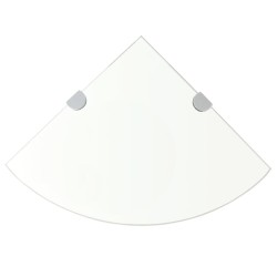 vidaXL Estantes esquina 2 uds soportes cromados transparente 25x25 cm