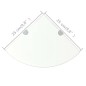 vidaXL Estantes esquina 2 uds soportes cromados transparente 25x25 cm vidaXL Estantes esquina 2 uds soportes cromados transparente 25x25 cm