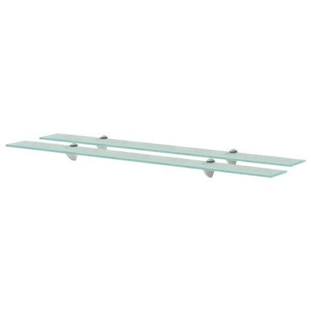 vidaXL Estantes flotantes 2 unidades vidrio 8 mm 100x20 cm