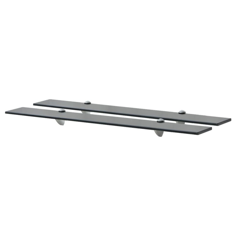 vidaXL Estantes flotantes 2 unidades vidrio 8 mm 80x20 cm vidaXL Estantes flotantes 2 unidades vidrio 8 mm 80x20 cm