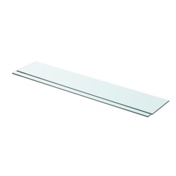 vidaXL Estantes 2 unidades panel de vidrio transparente 80x15 cm
