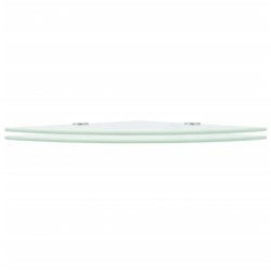 vidaXL Estantes esquina 2 uds soportes cromados vidrio blanco 35x35 cm