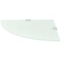 vidaXL Estantes esquina 2 uds soportes cromados vidrio blanco 35x35 cm