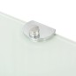 vidaXL Estantes esquina 2 uds soportes cromados vidrio blanco 35x35 cm