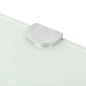 vidaXL Estantes esquina 2 uds soportes cromados vidrio blanco 35x35 cm