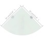 vidaXL Estantes esquina 2 uds soportes cromados vidrio blanco 35x35 cm
