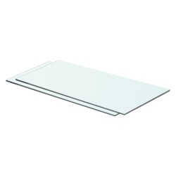 vidaXL Estantes 2 unidades panel de vidrio transparente 60x25 cm