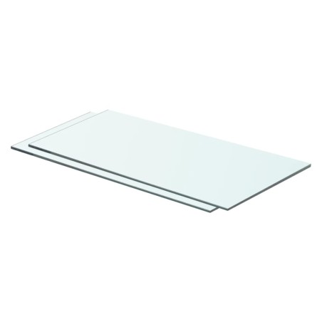 vidaXL Estantes 2 unidades panel de vidrio transparente 60x25 cm