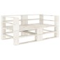 vidaXL Sofá de palets de jardín 2 plazas madera blanco vidaXL Sofá de palets de jardín 2 plazas madera blanco