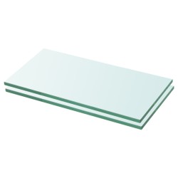 vidaXL Estantes 2 unidades panel de vidrio transparente 20x30 cm