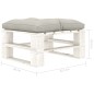 vidaXL Otomana de palets para jardín madera con cojín gris taupe vidaXL Otomana de palets para jardín madera con cojín gris taupe