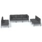 vidaXL Juego de muebles de jardín 7 pzas y cojines madera maciza pino vidaXL Juego de muebles de jardín 7 pzas y cojines madera maciza pino