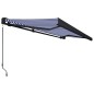 vidaXL Toldo de carrete manual azul y blanco 500x300 cm vidaXL Toldo de carrete manual azul y blanco 500x300 cm