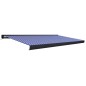 vidaXL Toldo de carrete motorizado azul y blanco 500x300 cm vidaXL Toldo de carrete motorizado azul y blanco 500x300 cm