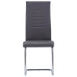 vidaXL Juego de comedor 5 piezas cuero sintético gris vidaXL Juego de comedor 5 piezas cuero sintético gris