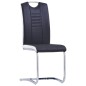 vidaXL Juego de comedor 7 piezas cuero sintético negro vidaXL Juego de comedor 7 piezas cuero sintético negro