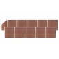 vidaXL Set de valla 10 cuadradas + 1 oblicua WPC marrón 1830x186 cm vidaXL Set de valla 10 cuadradas + 1 oblicua WPC marrón 1830x186 cm