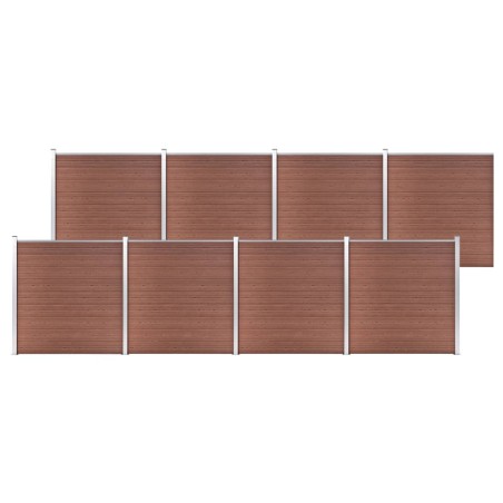 vidaXL Valla de jardín de WPC marrón 1391x186 cm