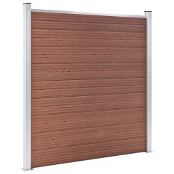 vidaXL Valla de jardín de WPC marrón 1391x186 cm