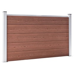 vidaXL Valla de jardín de WPC marrón 699x106 cm