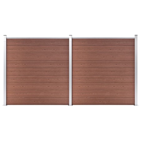 vidaXL Valla de jardín de WPC marrón 353x186 cm