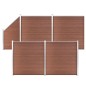vidaXL Set de valla 4 cuadradas + 1 oblicua WPC marrón 792x186 cm vidaXL Set de valla 4 cuadradas + 1 oblicua WPC marrón 792x186 cm