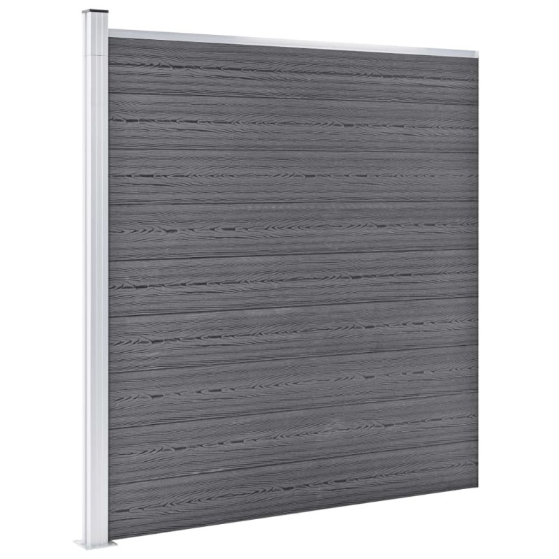 vidaXL Valla de jardín de WPC gris 1218x186 cm vidaXL Valla de jardín de WPC gris 1218x186 cm