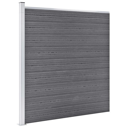 vidaXL Valla de jardín de WPC gris 1218x186 cm