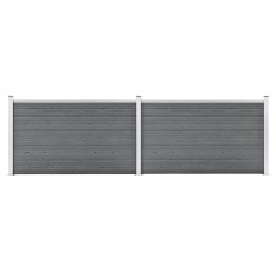 vidaXL Valla de jardín de WPC gris 353x106 cm