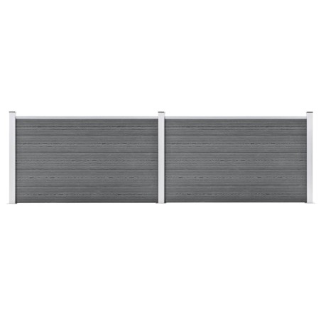 vidaXL Valla de jardín de WPC gris 353x106 cm