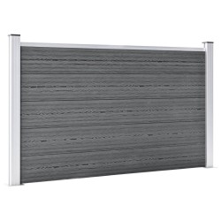 vidaXL Valla de jardín de WPC gris 353x106 cm