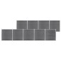 vidaXL Valla de jardín de WPC gris 1564x186 cm vidaXL Valla de jardín de WPC gris 1564x186 cm
