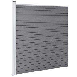 vidaXL Valla de jardín de WPC gris 1564x186 cm