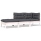 vidaXL Muebles de jardín 6 pzas con cojines madera maciza de pino vidaXL Muebles de jardín 6 pzas con cojines madera maciza de pino