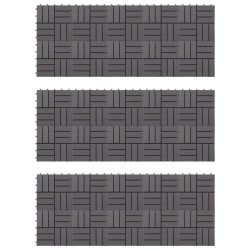 vidaXL Baldosas de terraza 30 uds madera acacia gris deslavado 30x30cm