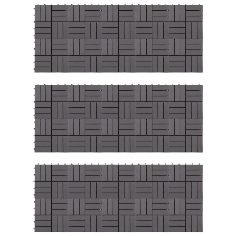 vidaXL Baldosas de terraza 30 uds madera acacia gris deslavado 30x30cm vidaXL Baldosas de terraza 30 uds madera acacia gris deslavado 30x30cm