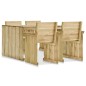 vidaXL Set de comedor de jardín 5 piezas madera de pino impregnada vidaXL Set de comedor de jardín 5 piezas madera de pino impregnada